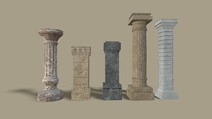 set columns 3D model