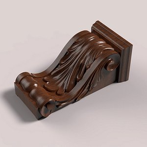 3D carved corbel cnc model