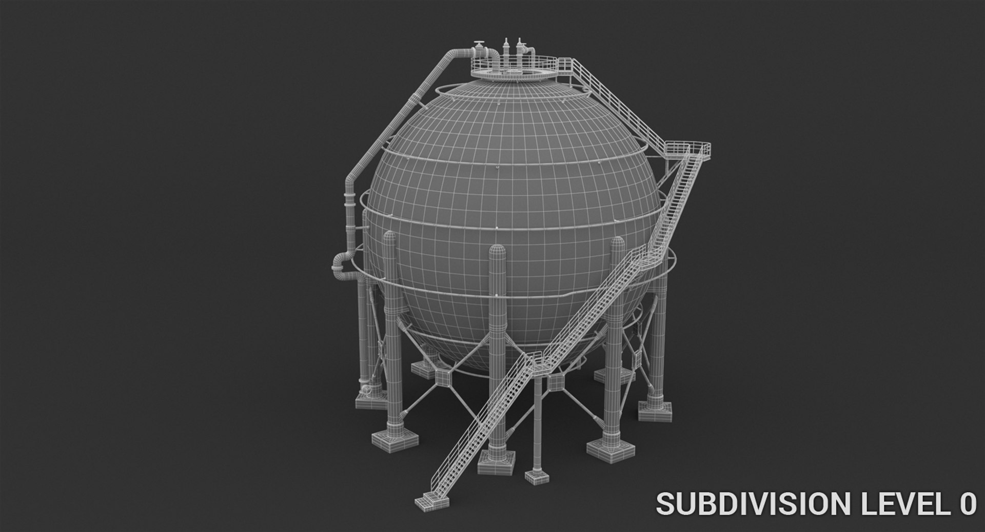 3D Spherical Tank - TurboSquid 1371475