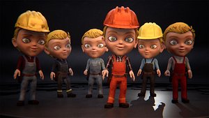 3D builder archie character rigged