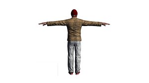 Man with brown jackets model