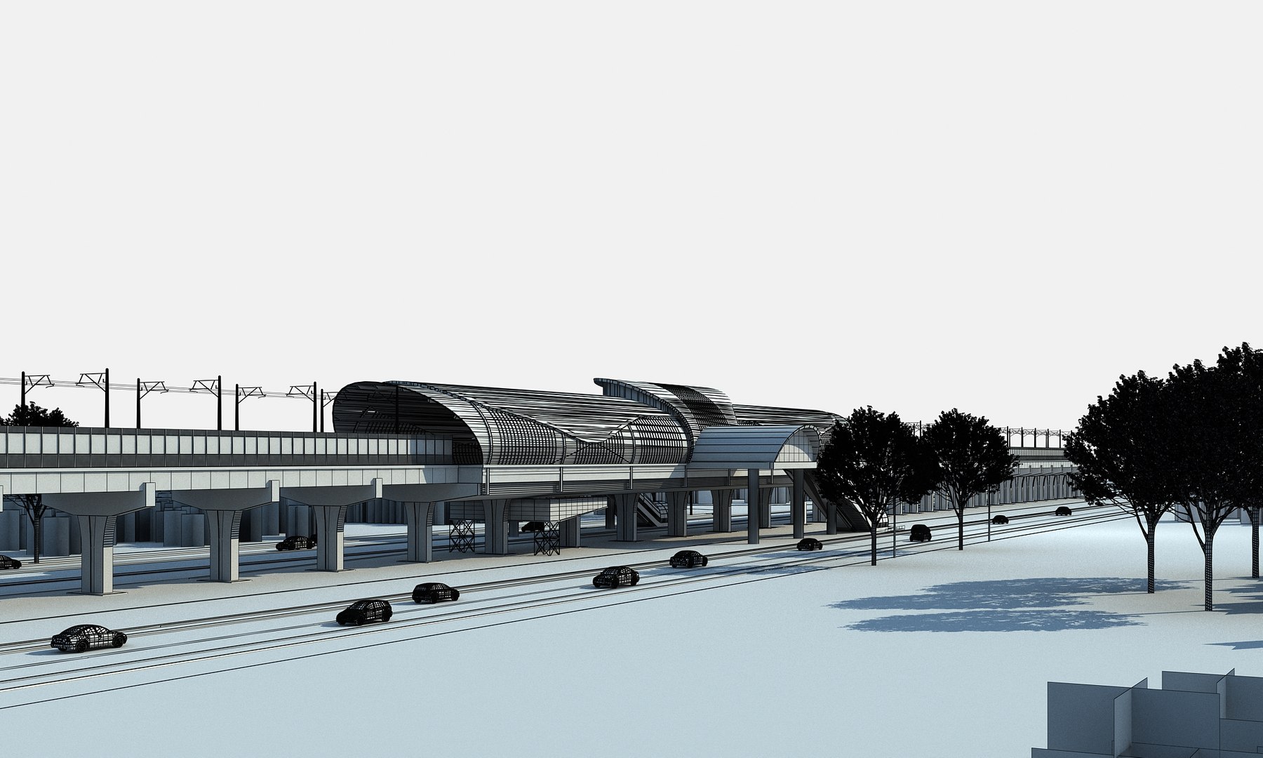 Light Rail Station 18 Model - TurboSquid 2351100