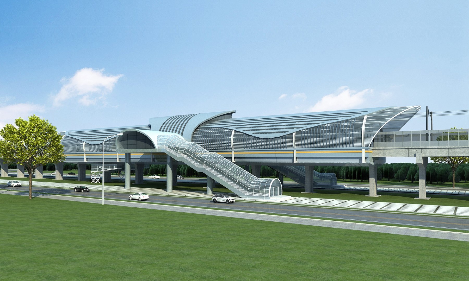 Light Rail Station 18 Model - TurboSquid 2351100