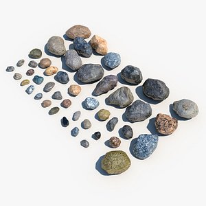 stones rocks 3d max