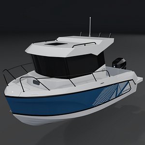 Quicksilver 625 Sportsfish  PILOTHOUSE Luxury Motor Yacht 3D model 3D model