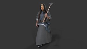ancient china warrior 3D model