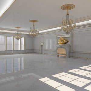 classical interior 3D model
