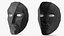 Geometric Costume Mask With Mesh Eye Protection Black