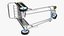 3D model Smartecarte Airport Cart Management Unit with Carts