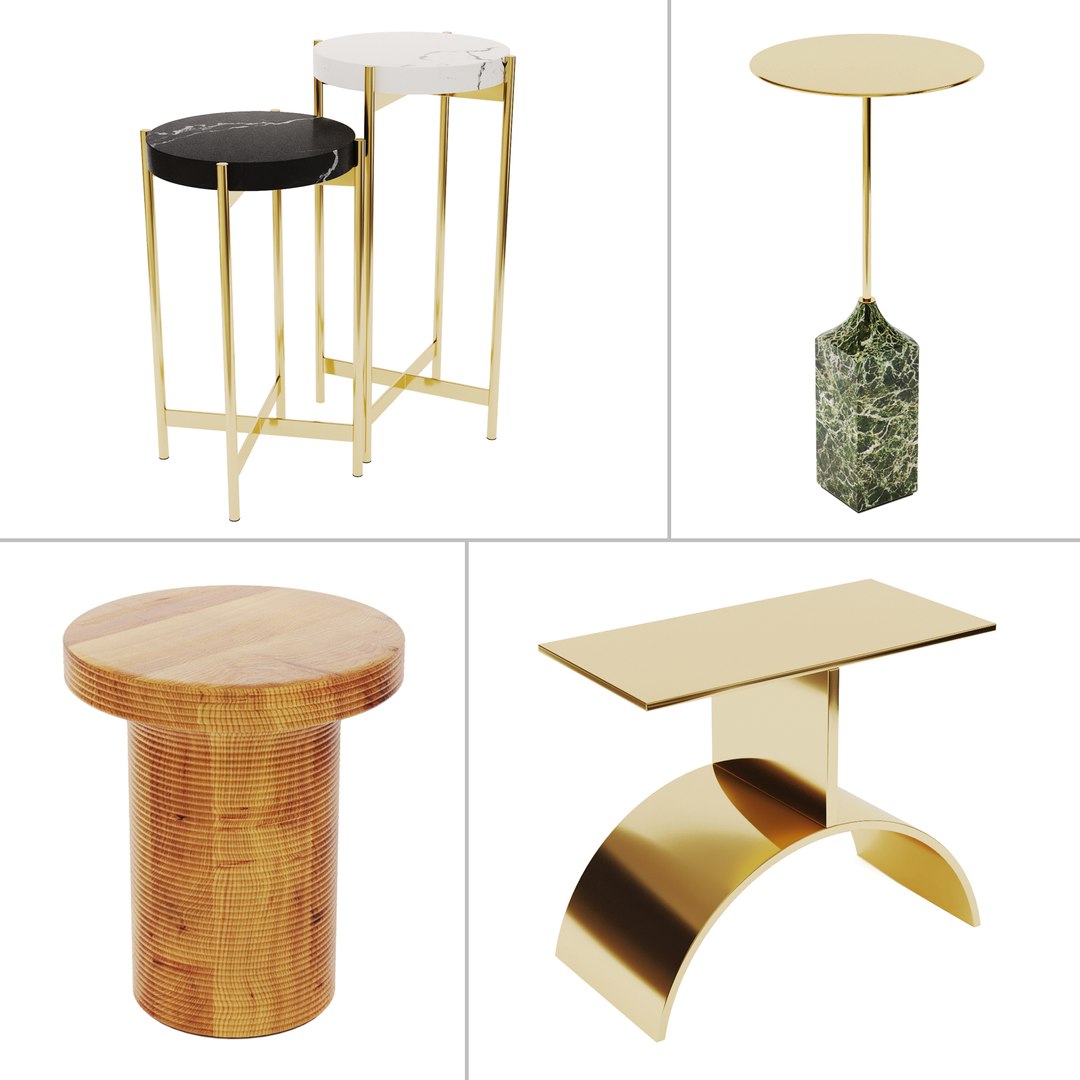 Side Tables Set 02 3D Model - TurboSquid 1927784