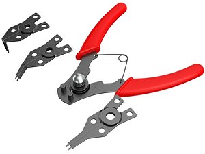 pliers circlip 3D model