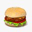 hamburger bread 3d 3ds