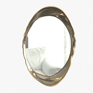 Broken Egg Mirror White And Gold