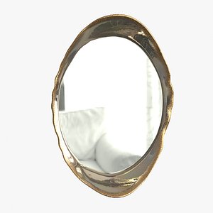 Broken Egg Mirror White And Gold