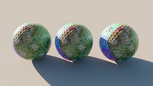 3D Golf Ball v2 with 2K Textures model