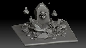 Stylized Totem 3D model