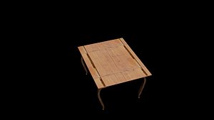 3D model wooden table