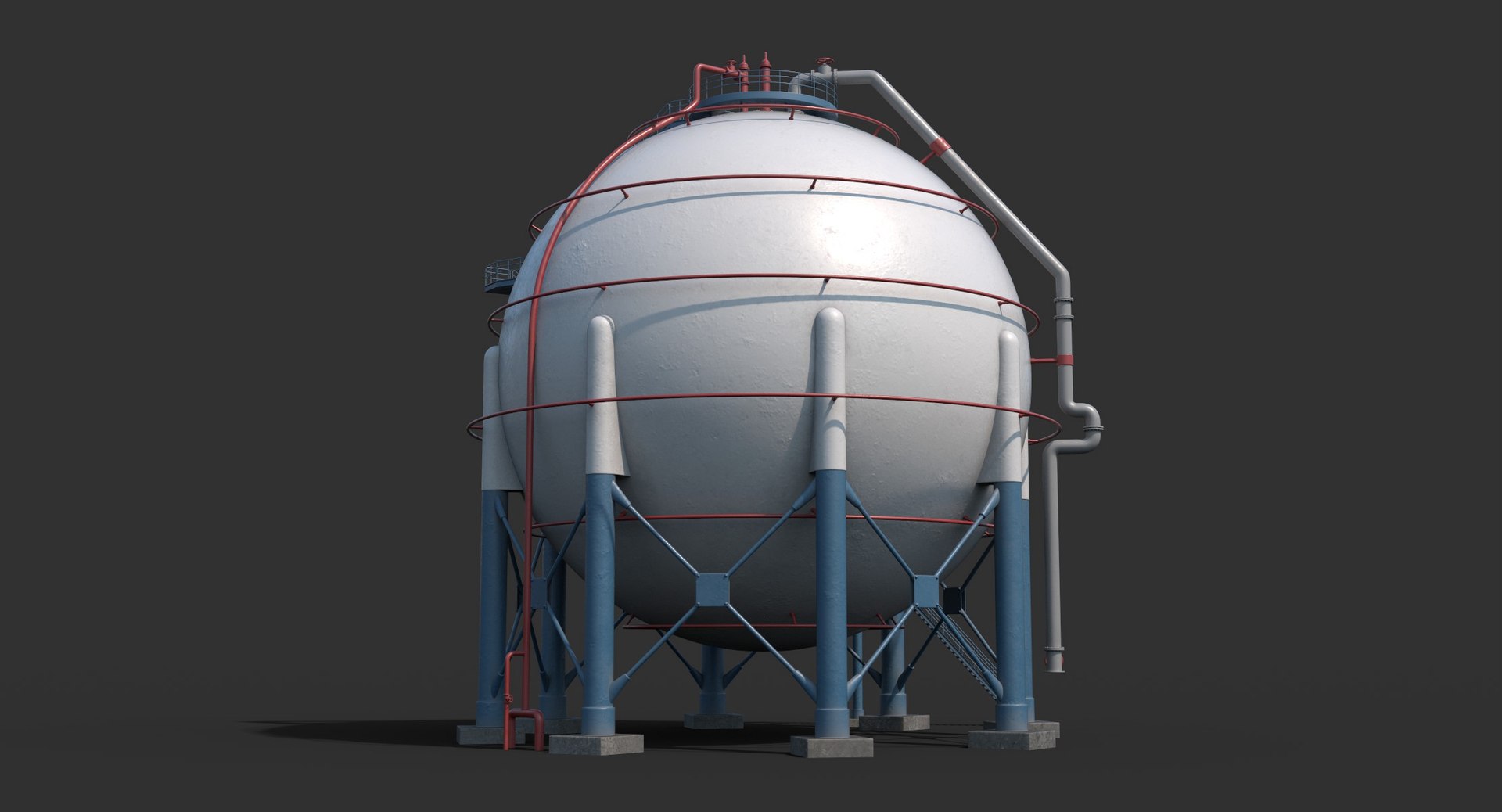 Spherical Tank Clear 3D Model - TurboSquid 1371497