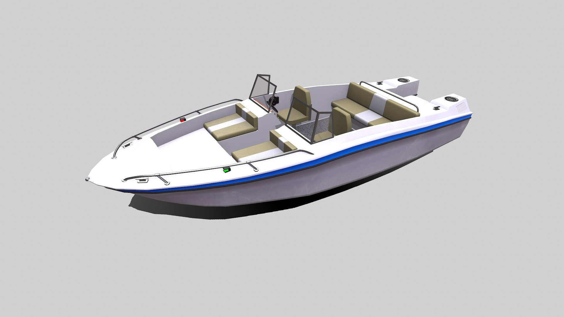 Ski Boat Low-poly PBR 3D - TurboSquid 1998576