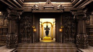 Lord vishnu temple 3D model