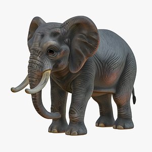 Realistic 3D Elephant Model 3D model