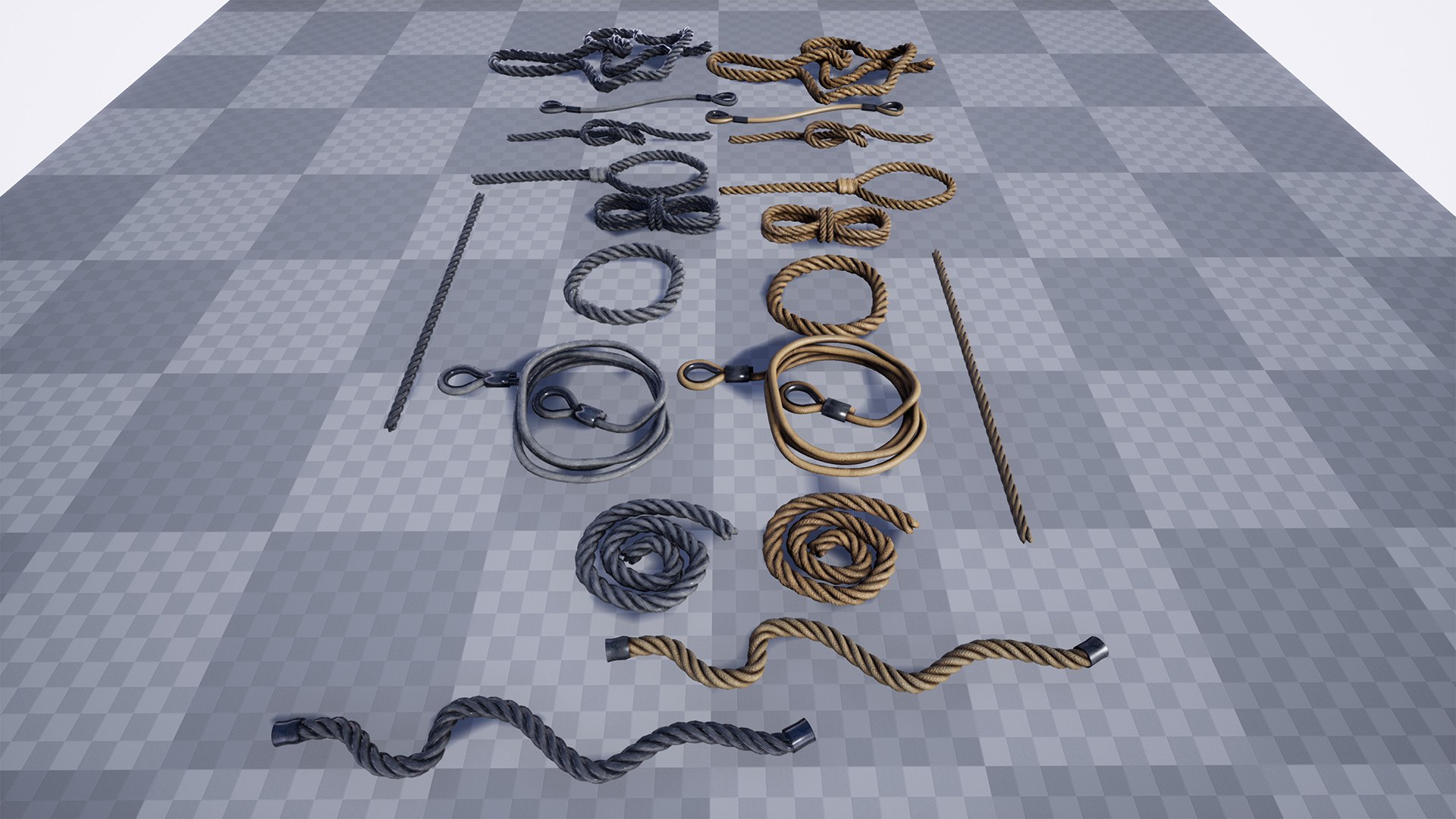 3D model Ropes Wires 20 Variations - TurboSquid 2106241