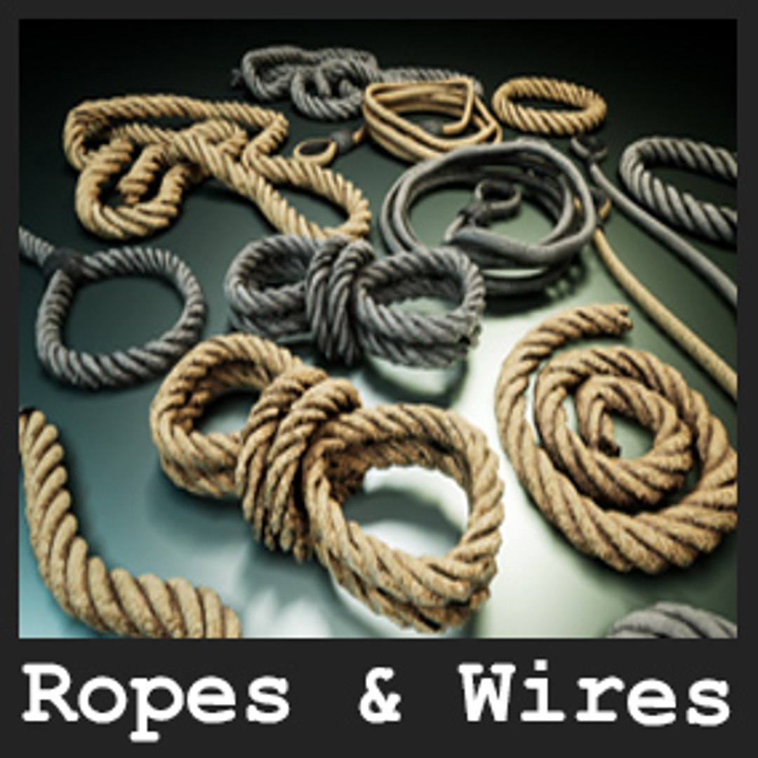 3D Model Ropes Wires 20 Variations - TurboSquid 2106241
