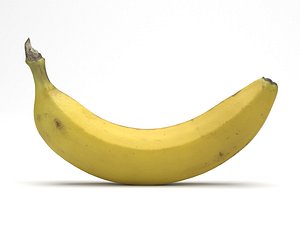 3D photorealistic scanned banana