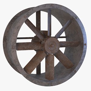 3D model rusted axial flow