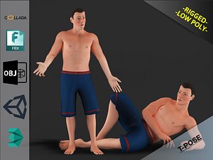 white man 3D model