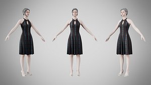 3D Dress 23 Abstract Sound Wave model
