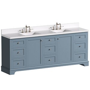3D Bathroom furniture Cabinet with a washbasin in a classic style
