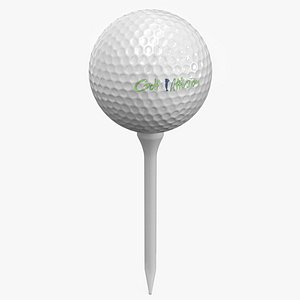 Golf Ball Resting on a Tee
