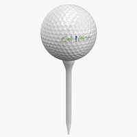 Golf Ball Resting on a Tee