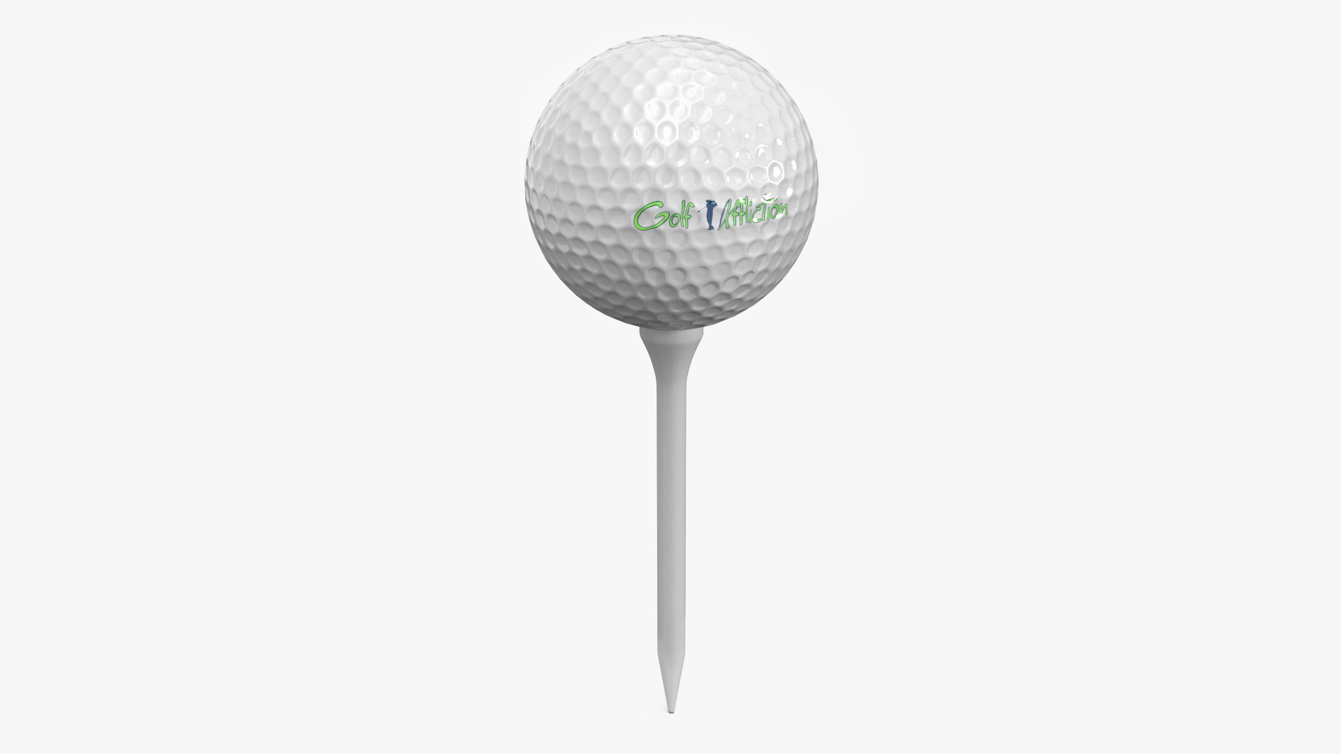 Golf Ball Resting on a Tee 3D model preview