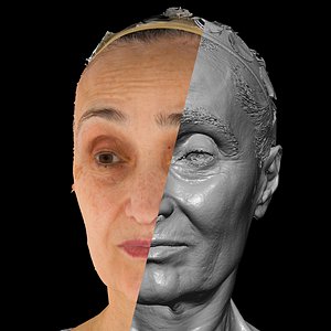 European Female 60s head scan 002 3D