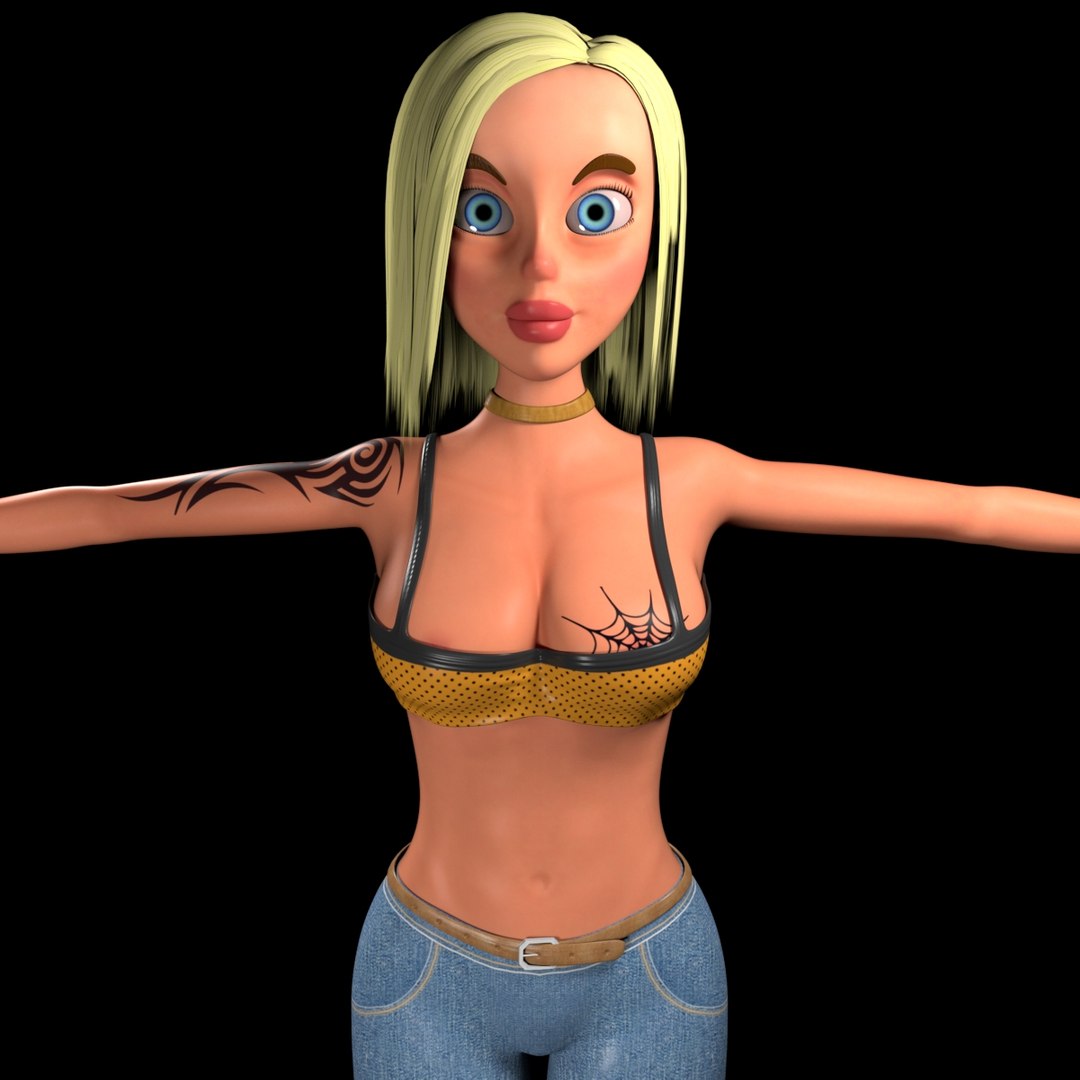 3D sexy cartoon girl model - TurboSquid 1636974