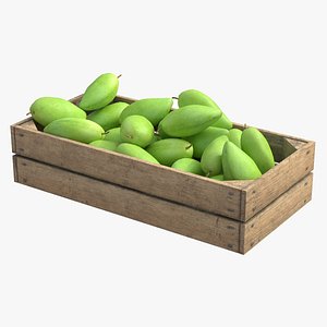 3D Mango 4 Wooden Crate model