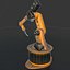 Industrial welding robot Kuka rigged