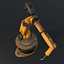 Industrial welding robot Kuka rigged