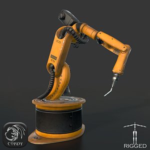 Industrial welding robot Kuka rigged