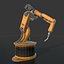 Industrial welding robot Kuka rigged