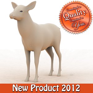 3ds deer modeled