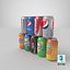 Soda Bottles And Cans Collection 3D