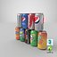 Soda Bottles And Cans Collection 3D
