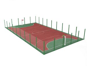3D Basketball court model