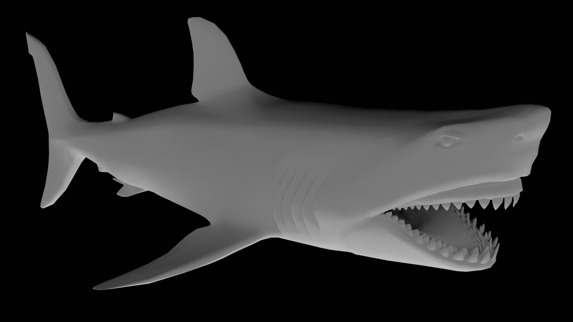 Great White Shark NO Rigged in Blender model - TurboSquid 2009438
