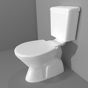 3D model pbr toilet suite