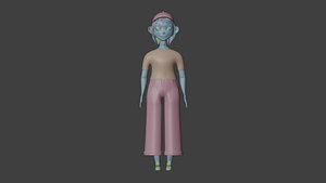 3d character girl model
