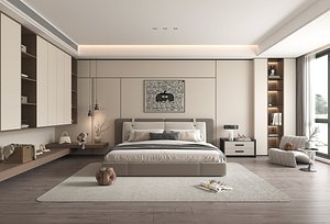 Modern Bedroom Scene 48 3D
